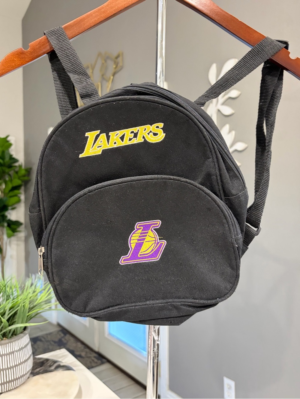 Lakers Black Mini Backpack – NBA Logo